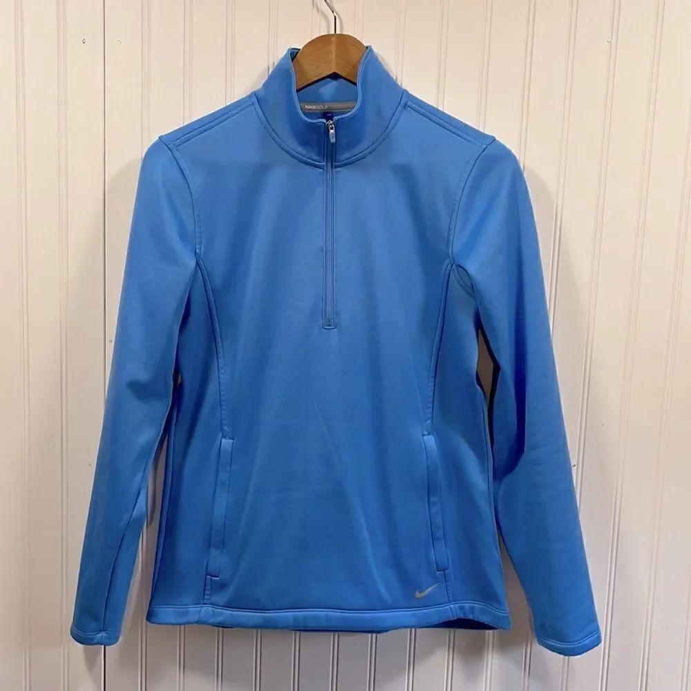 Nike Golf light blue quarter zip jacket